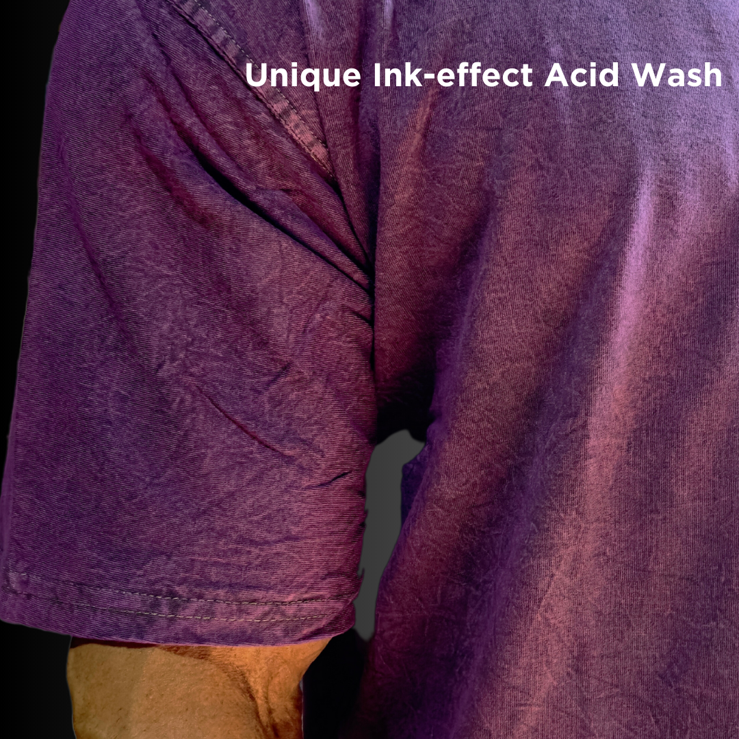 OverSize Ink Acid Wash Cotton T-shirt